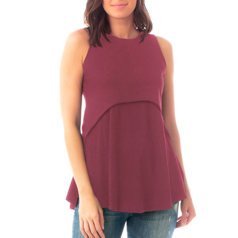 MAJAMAS pink maternity nursing tank top shirt